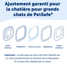 Charger l&#39;image dans la galerie, Adapteur pour fixation sur verre pour chatière pour grands chats
