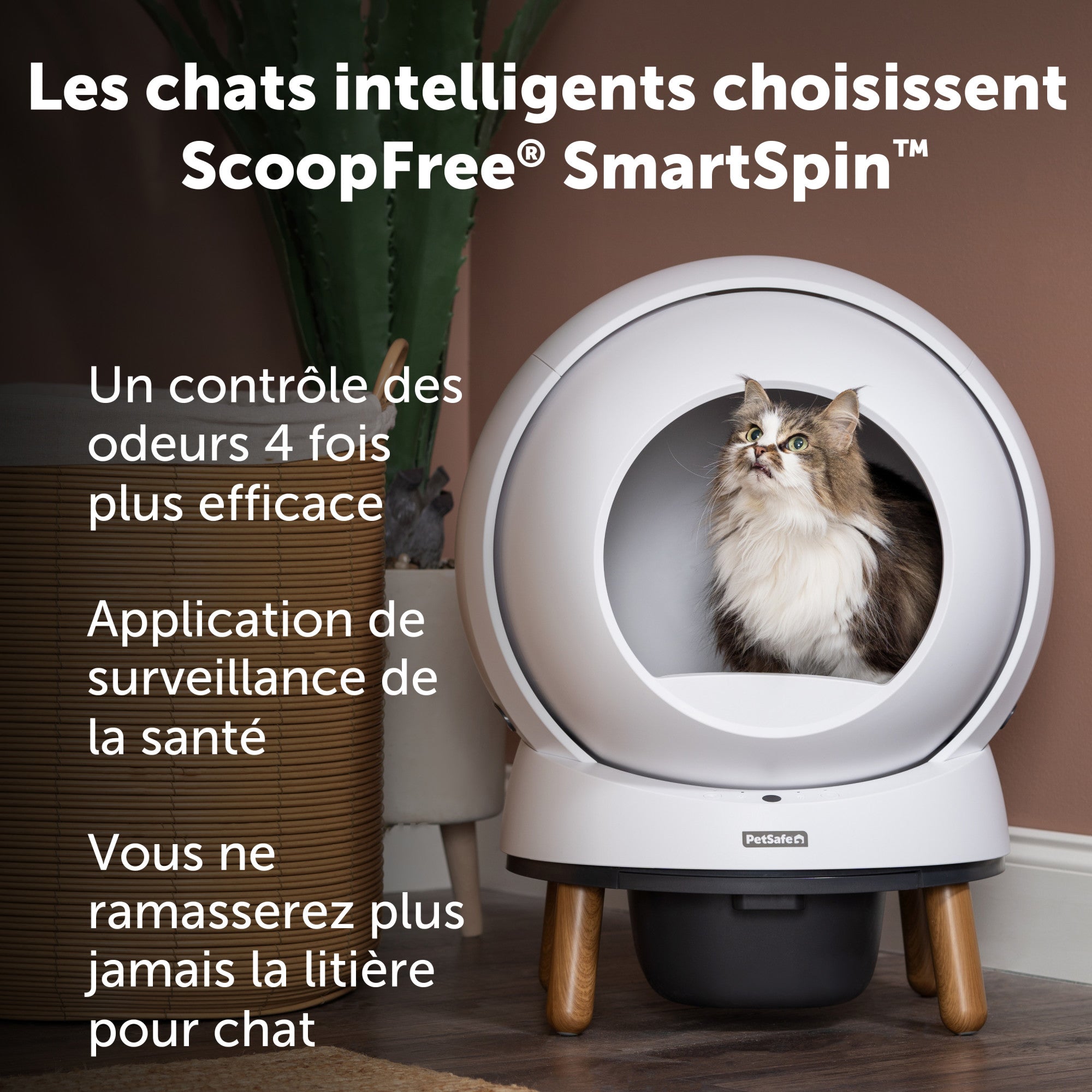 Bac à litière autonettoyant ScoopFree SmartSpin™