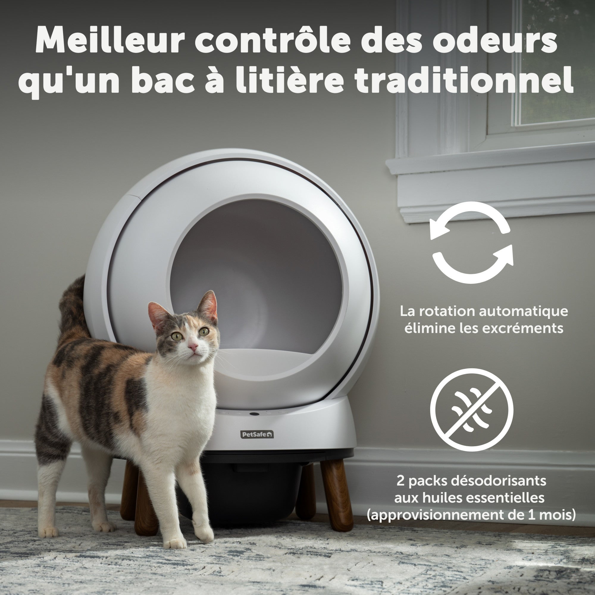 Bac à litière autonettoyant ScoopFree SmartSpin™