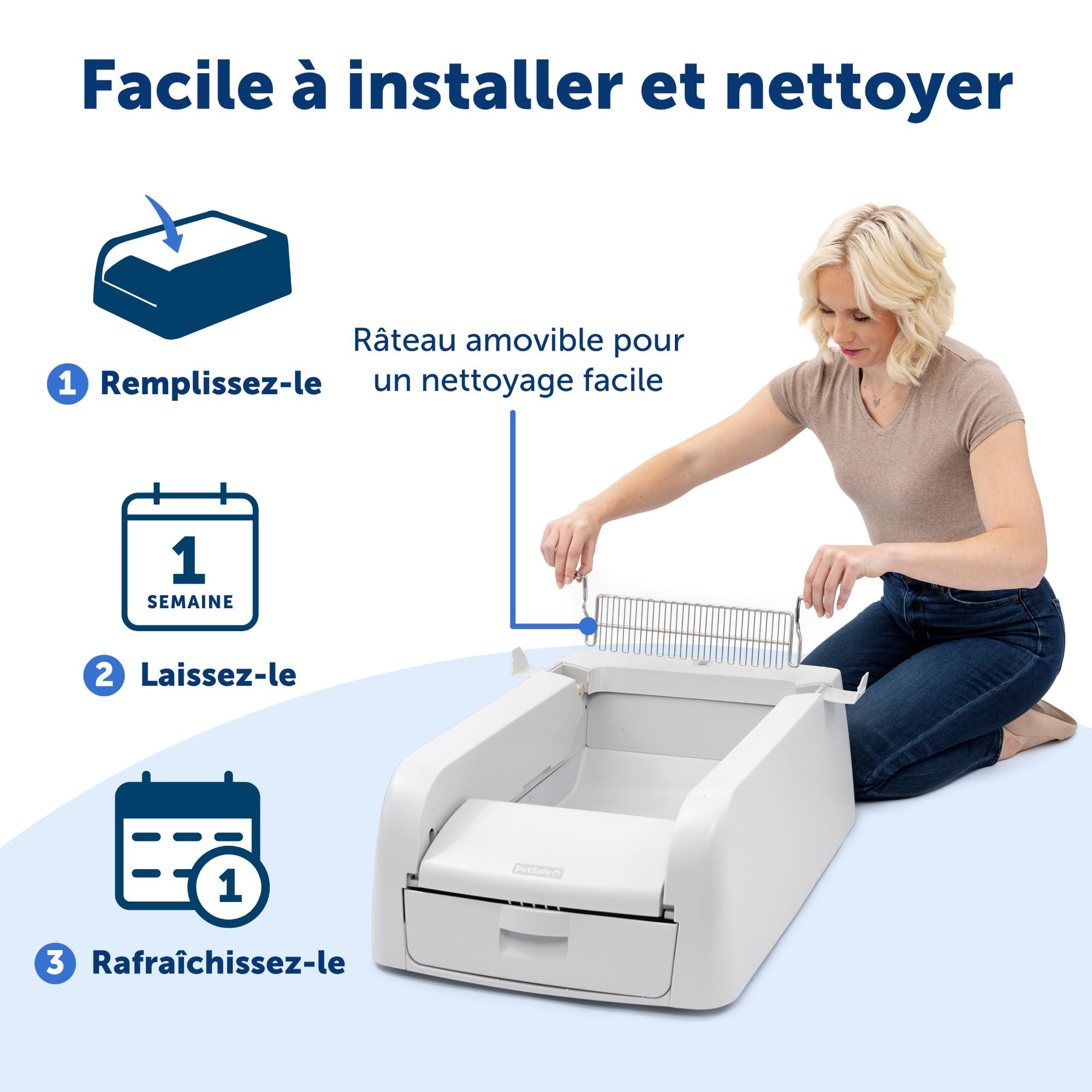 Bac à litière agglomérante autonettoyant ScoopFree™